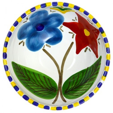 Sicilian round ceramic Appetizers Plate de simone pottery Lampione BUFLM Sicilian round ceramic Appetizers Plate de simone pottery Lampione BUFLM